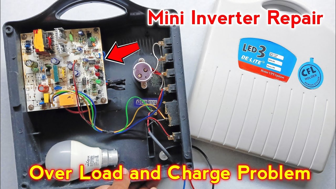 Mini Inverter Over Load & Charging Problem | 45watt 3Light Inverter Repair