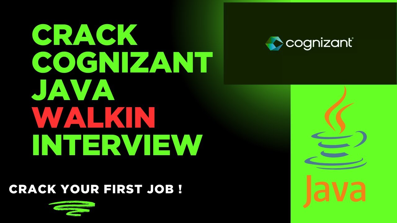 Cognizant Walk-In Drive  2025 🌸  | Must-Know Java Questions  |  Crack your First Job ! Part 1