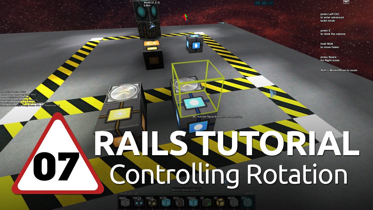 Starmade Rails - 07 - Controlling Rotation