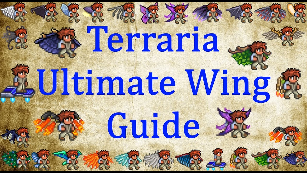 Terraria - How to get ALL Wings 2015 // Wing Stats // 1.2.4.1