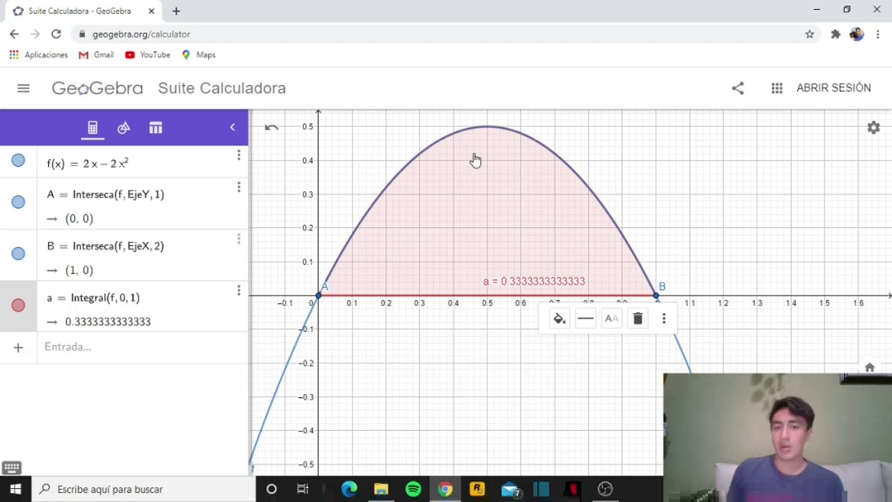 Tutorial de calculo de areas en geogebra