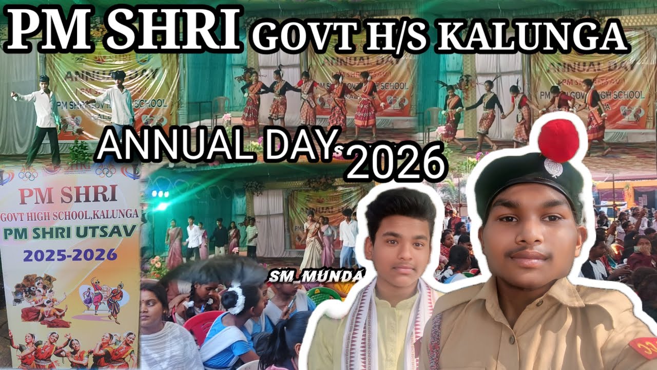 PM SHRI GOVT H/S KALUNGA ANNUAL DAY CELEBRATION VIDEO AND DANCE SINGING VIDEO #2026 #smmundary#girl 