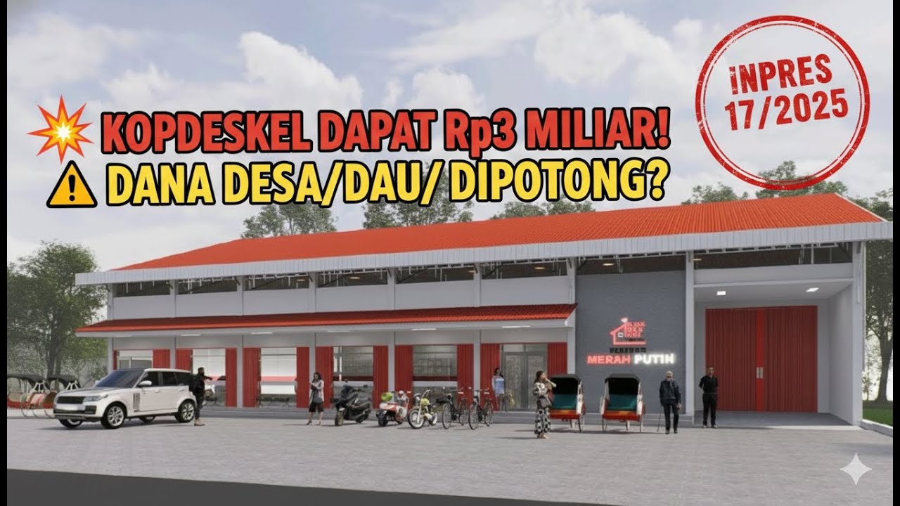 🔥 “Skema Baru Kopdeskel Merah Putih: Kredit Rp3 Miliar, Dibangun Negara, Dibayar Dana Desa/DAU/DBH!”