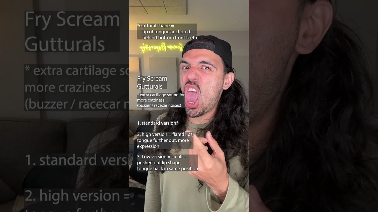 How to scream: Guttural variations (tunnel throat)