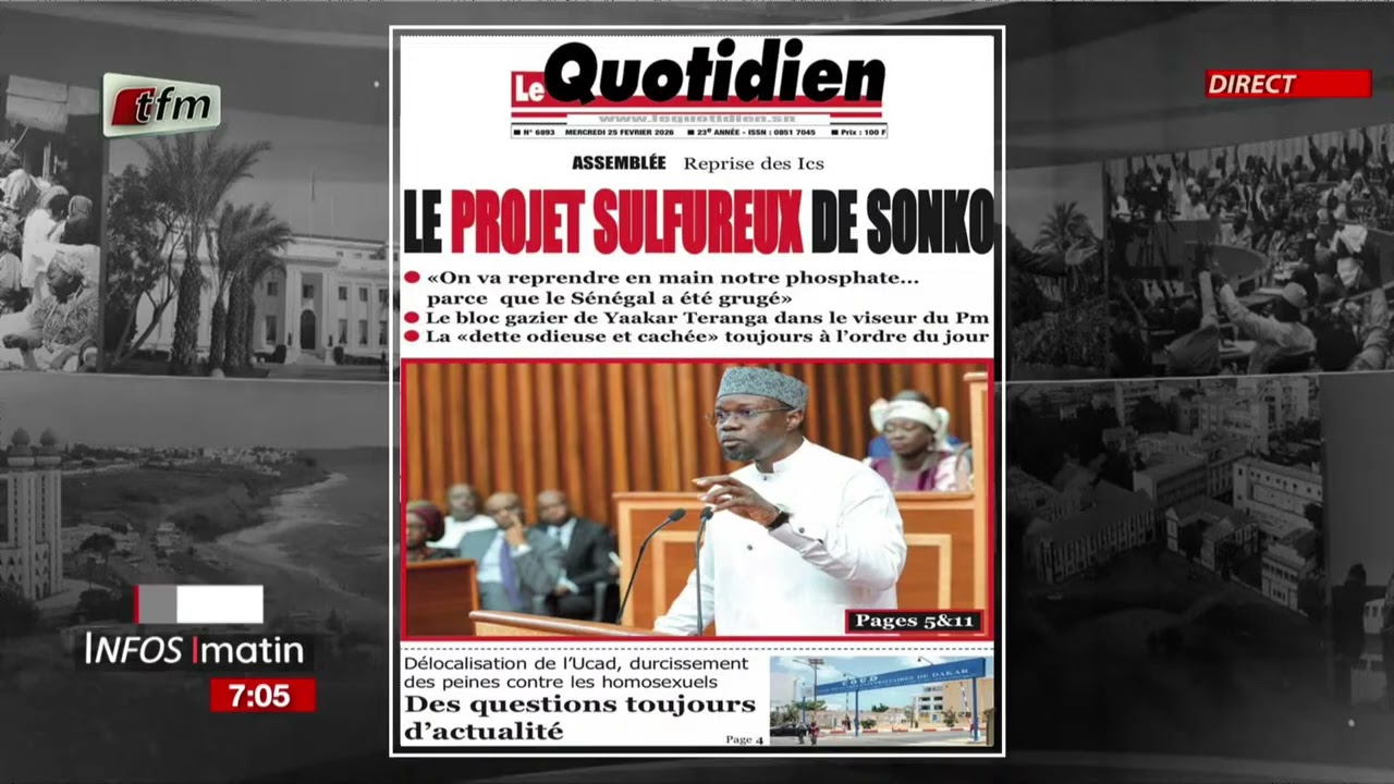Yenekay yi ak Malick THIANDOUM - Infos matin du 25 février 2026
