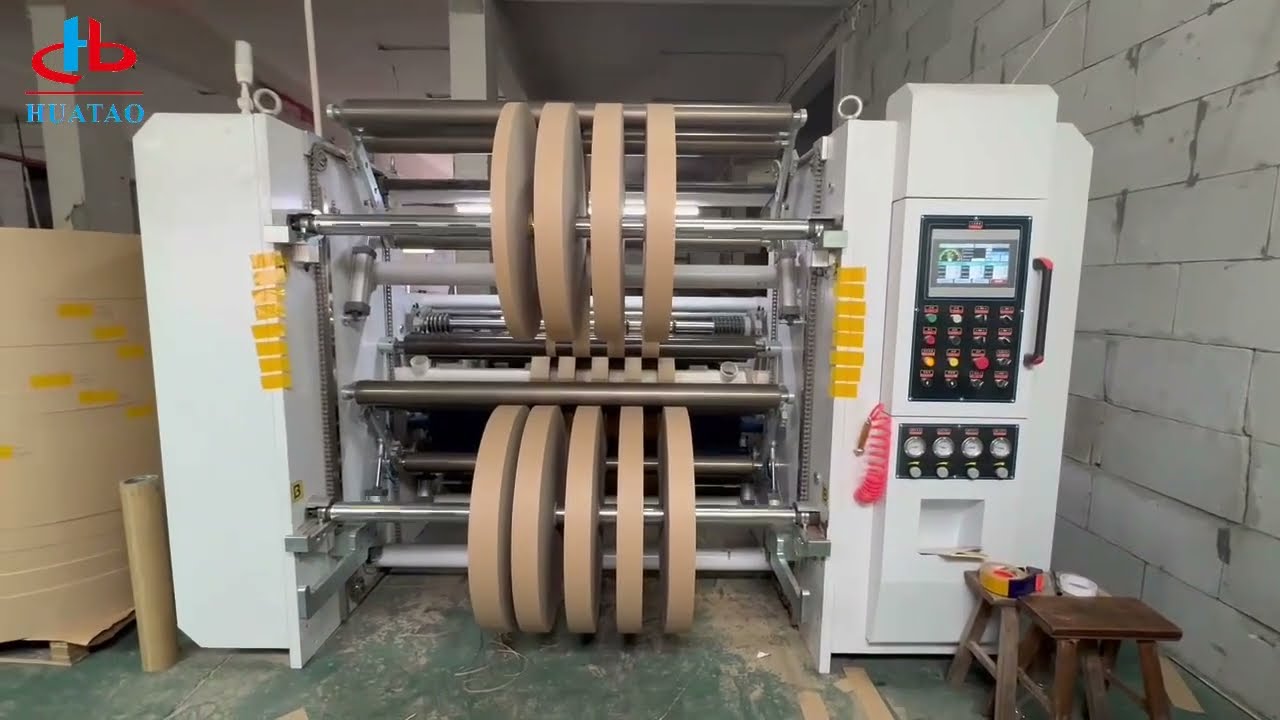 Paper cutting and rewinding machine
