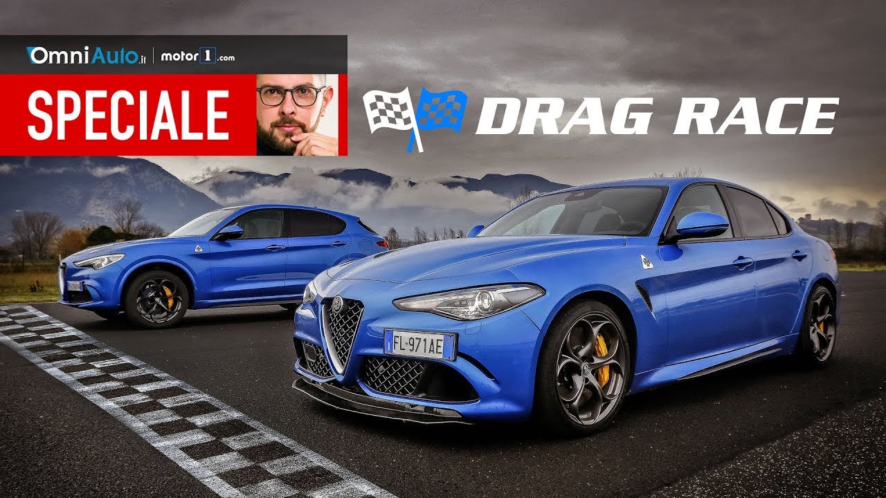 Giulia contro Stelvio, la Drag Race del Quadrifoglio Alfa Romeo