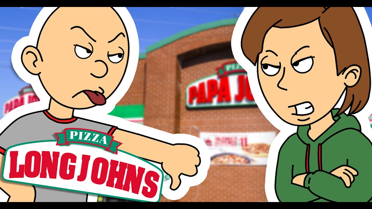 Classic Caillou Misbehaves At Long John's Pizza/Grounded