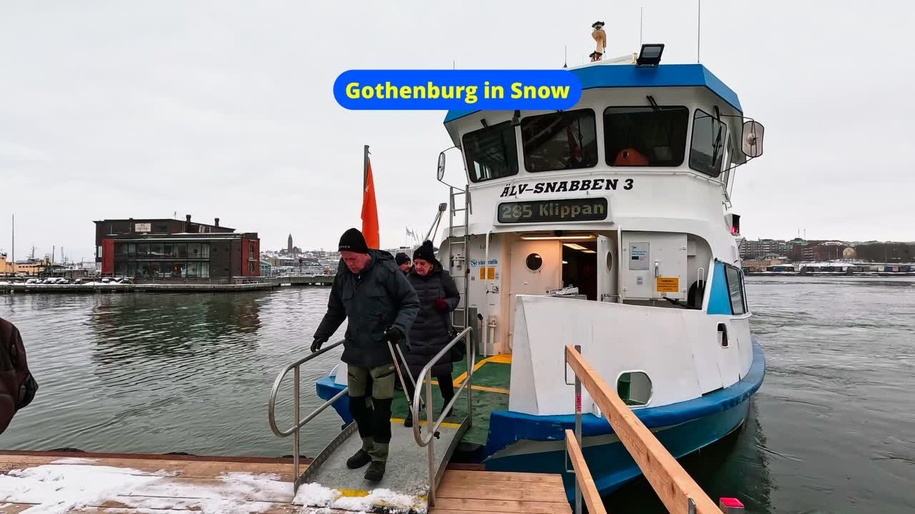 Gothenburg Sweden 4K ❄️ Winter Walk from Eriksberg to Klippan Ferry
