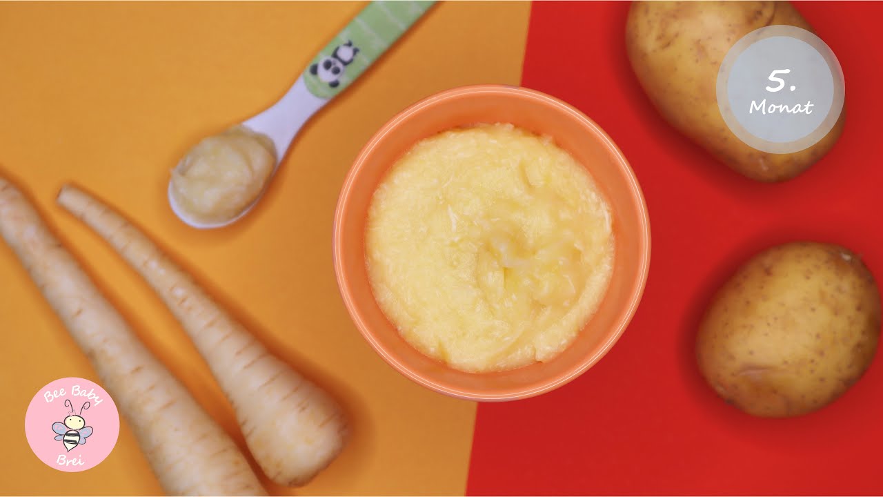 Pastinake Kartoffel Brei mit Hähnchenbrust | Babybrei selber machen (Mittagsbrei)