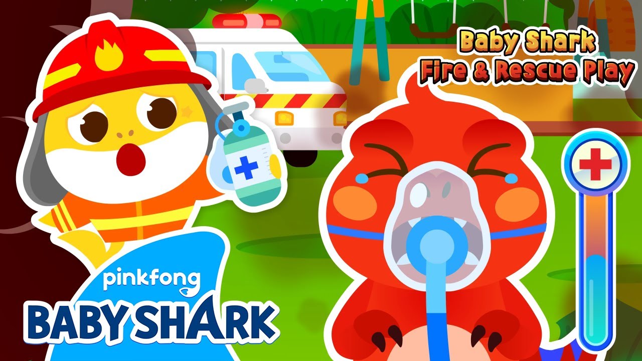 [🧑‍🚒NEW] There's a Fire at Dino School!🦕 | Baby Shark Fire & Rescue Play | Baby Shark Official