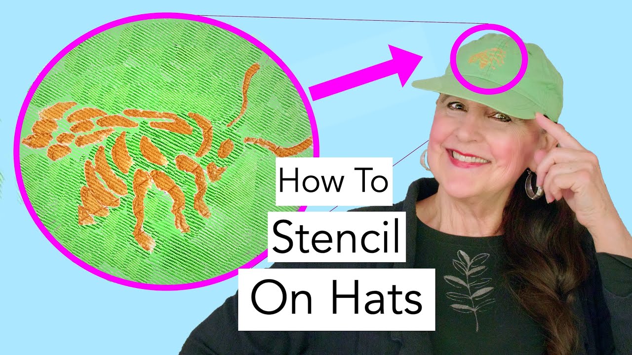 How to Stencil on Hats — Sun Hats, Baseball Caps, & More — DIY Fashion — Fun Fast Frugal