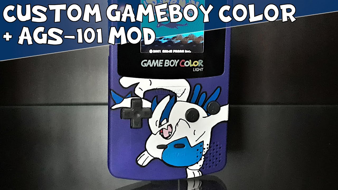 Pokémon Lugia - Custom Painted Gameboy Color Light Ultimate