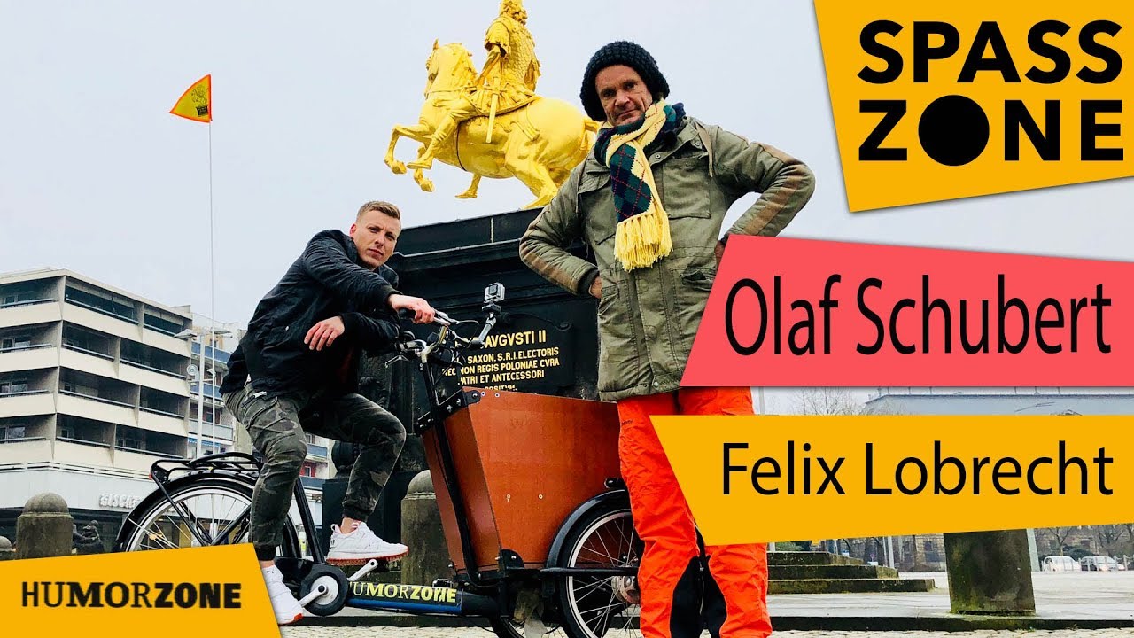 Felix Lobrecht und Olaf Schubert begucken Dresden mit dem Fahrrad