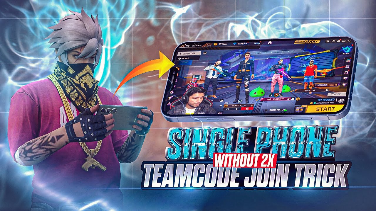 OMG ‼️ FASTEST  TEAMCODE JOIN TRICK WITHOUT 2X ( SINGLE PHONE ) 📱HOW TO ENTER ALL YOUTUBERS TEAMCODE