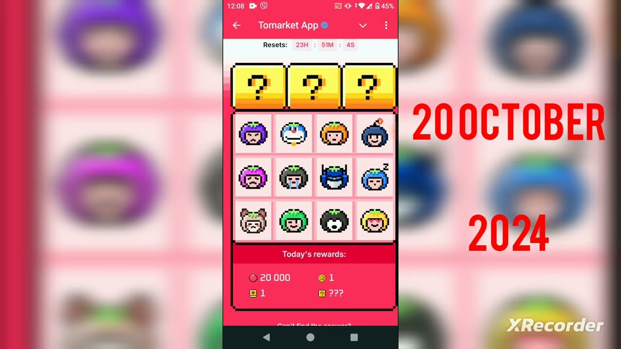 Tomarket app | Tomarket Combo 20 October 2024 (20.10.2024)#airdrop#tap2earn#crypto#combo#tomarket