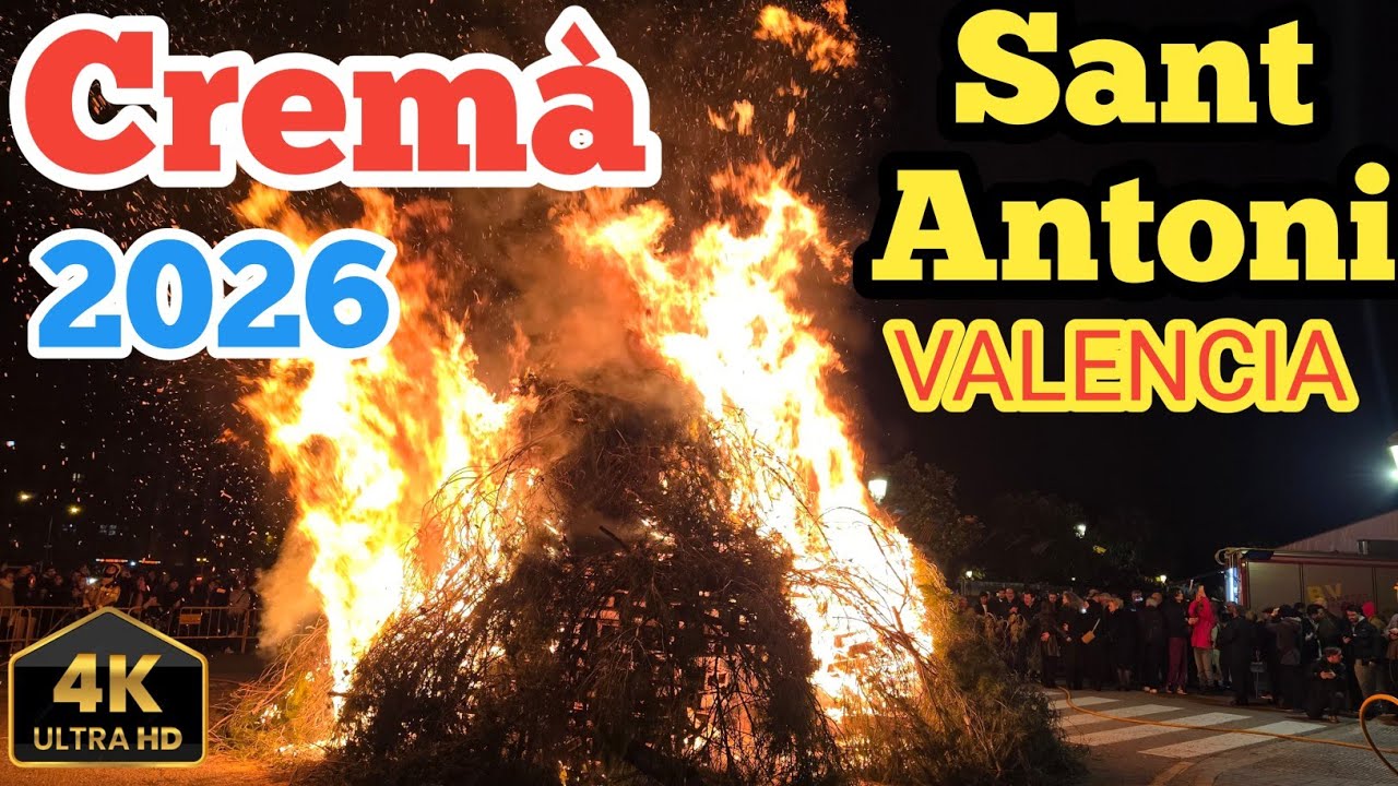 Cremà de la Hoguera de Sant Antoni 2026 #SantAntoniAbad #SantAntoniAbat #Valencia 