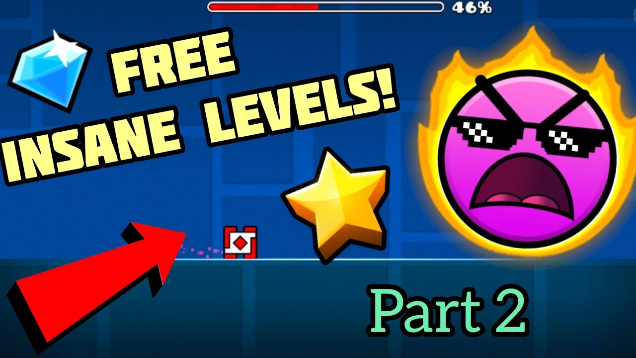 Geometry Dash: FREE INSANE LEVELS PART 2! (100 SUBSCRIBERS SPECIAL)
