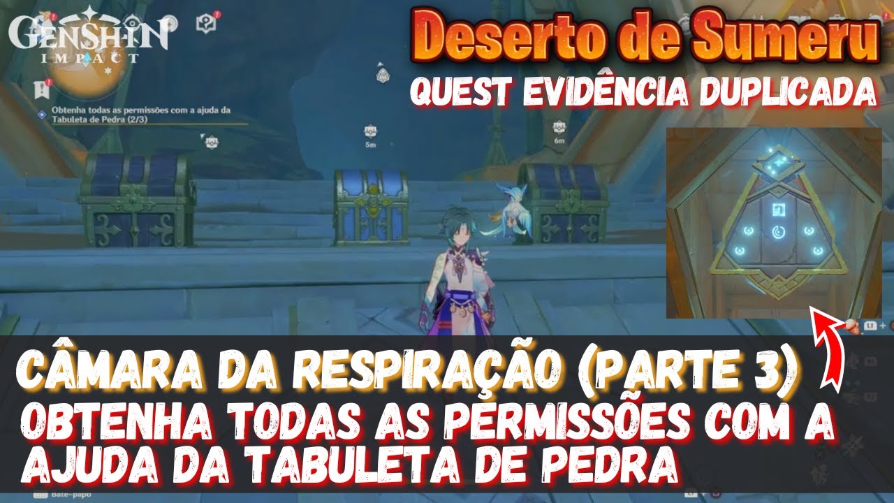 Obtenha todas as permissões com ajuda da Tabuleta de Pedra - Câmara da Respiração GENSHIN IMPACT 3.1