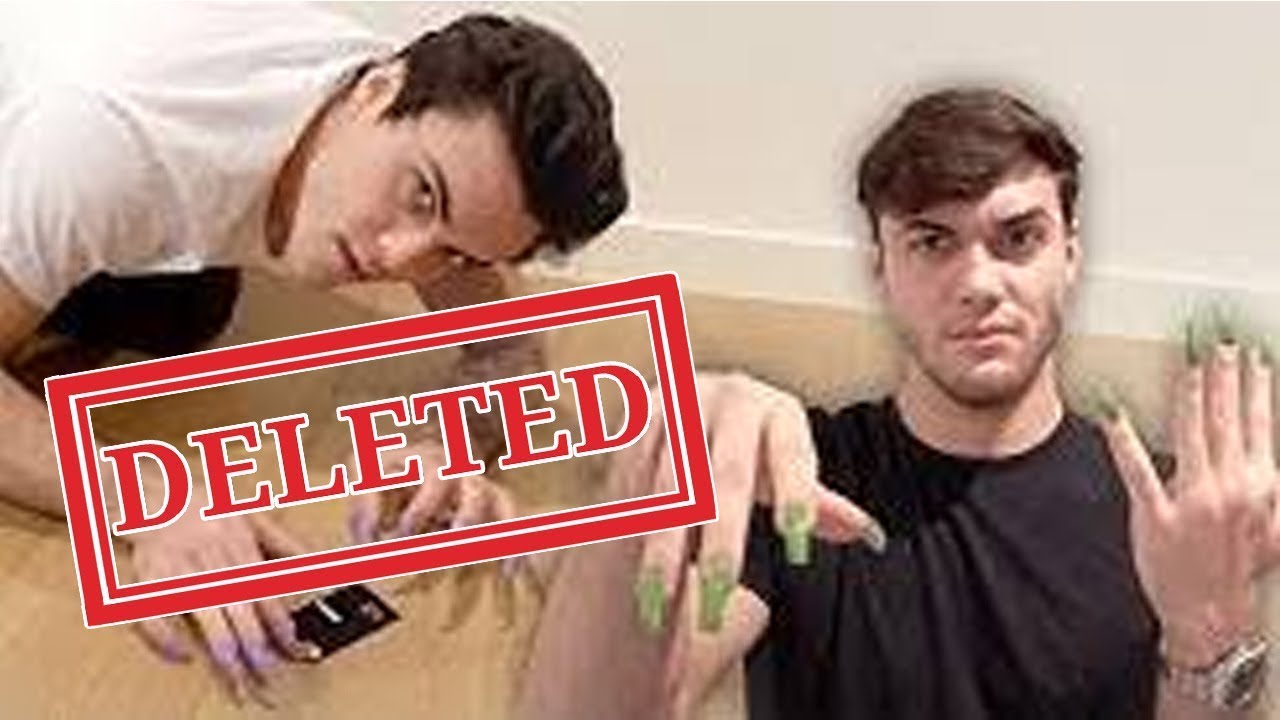 Guys Try Wearing Long Acrylic Nails | Dolan Twins Deleted Video