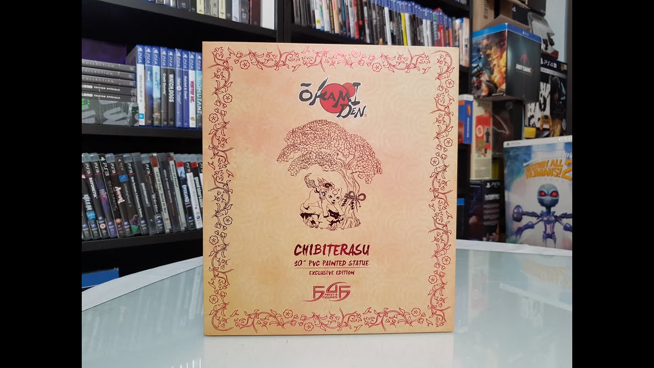 Okami Den Chibiterasu 10'' PVC Statue Exclusive Edition unboxing