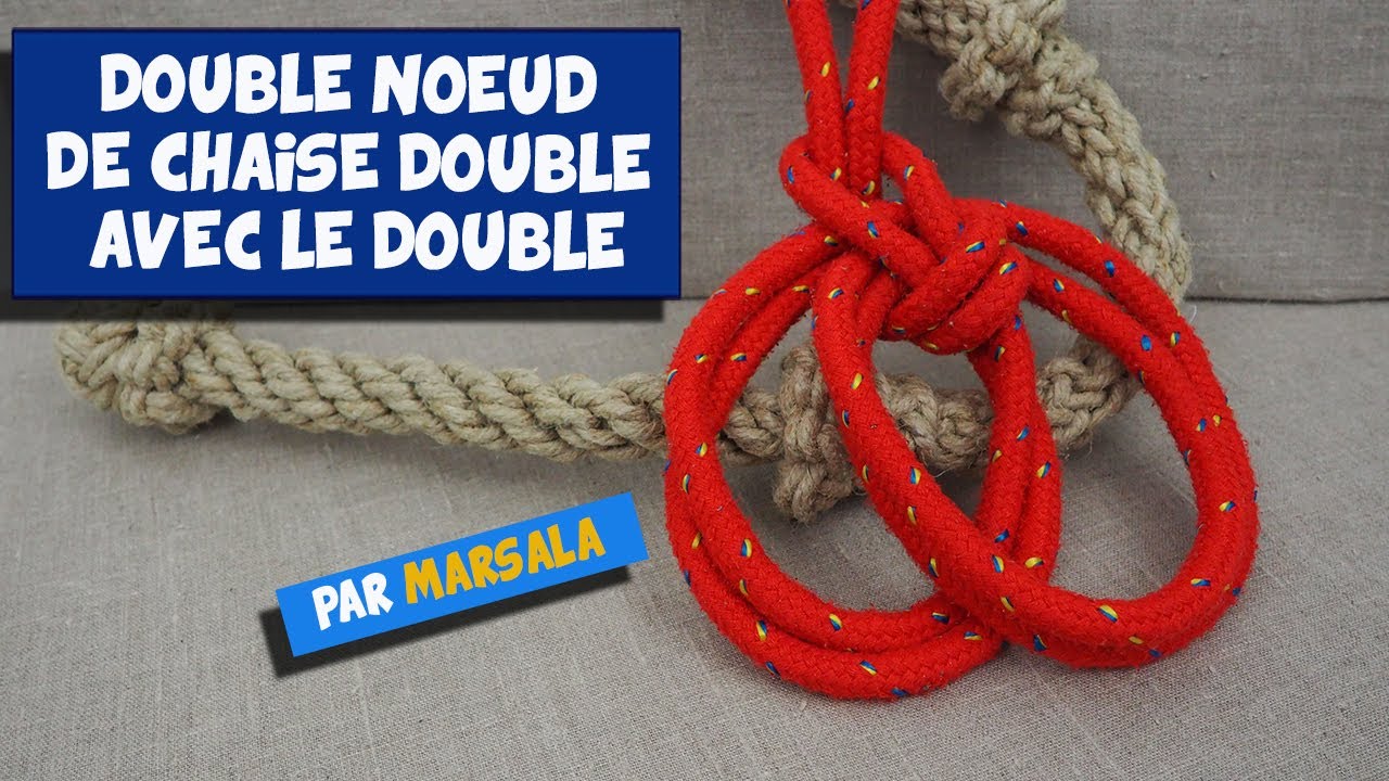 Double noeud de chaise double avec le double #1083 #noeud à boucles multiples
