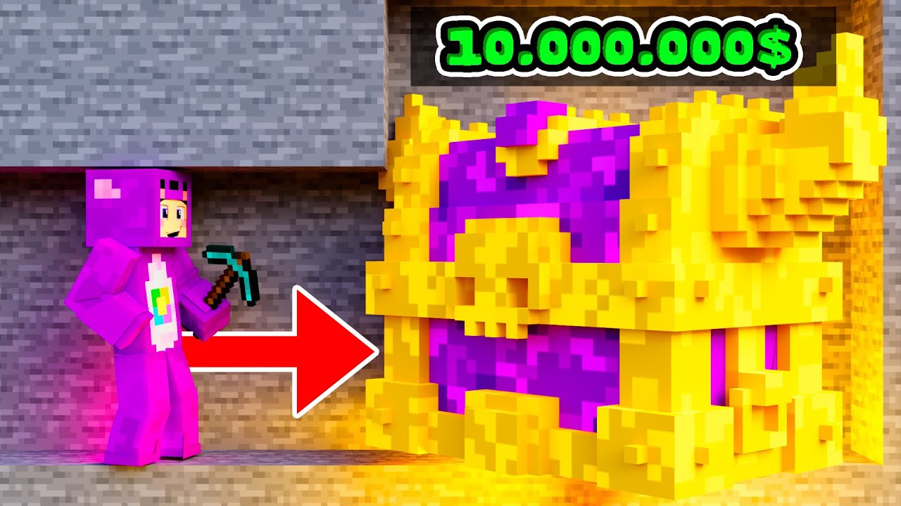 PASO de VAGABUNDO a MILLONARIO en MINECRAFT - BATALLA de TESOROS SECRETOS