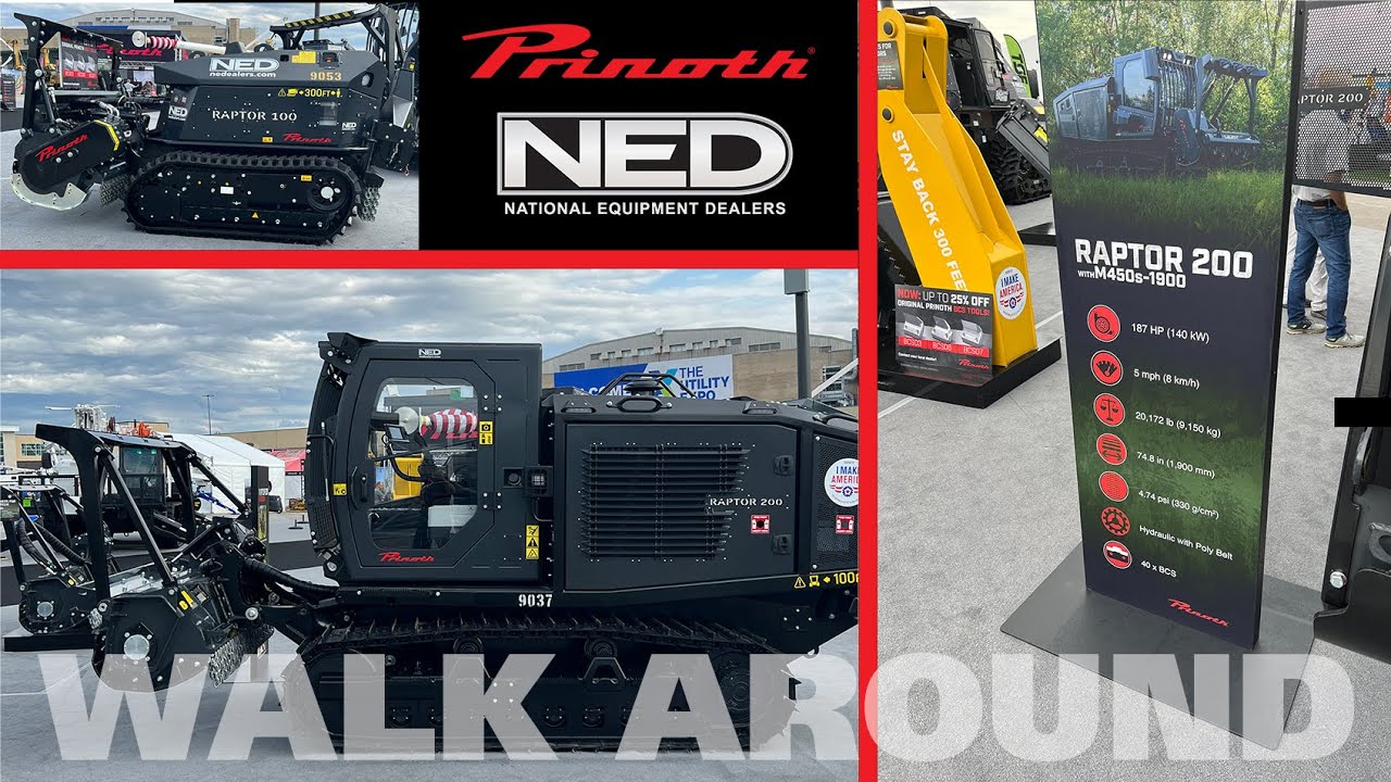 Prinoth Booth at Utility Expo 2023 - Raptor 100, Raptor 200, T-Rex 300, Jarraff Tree Trimmer