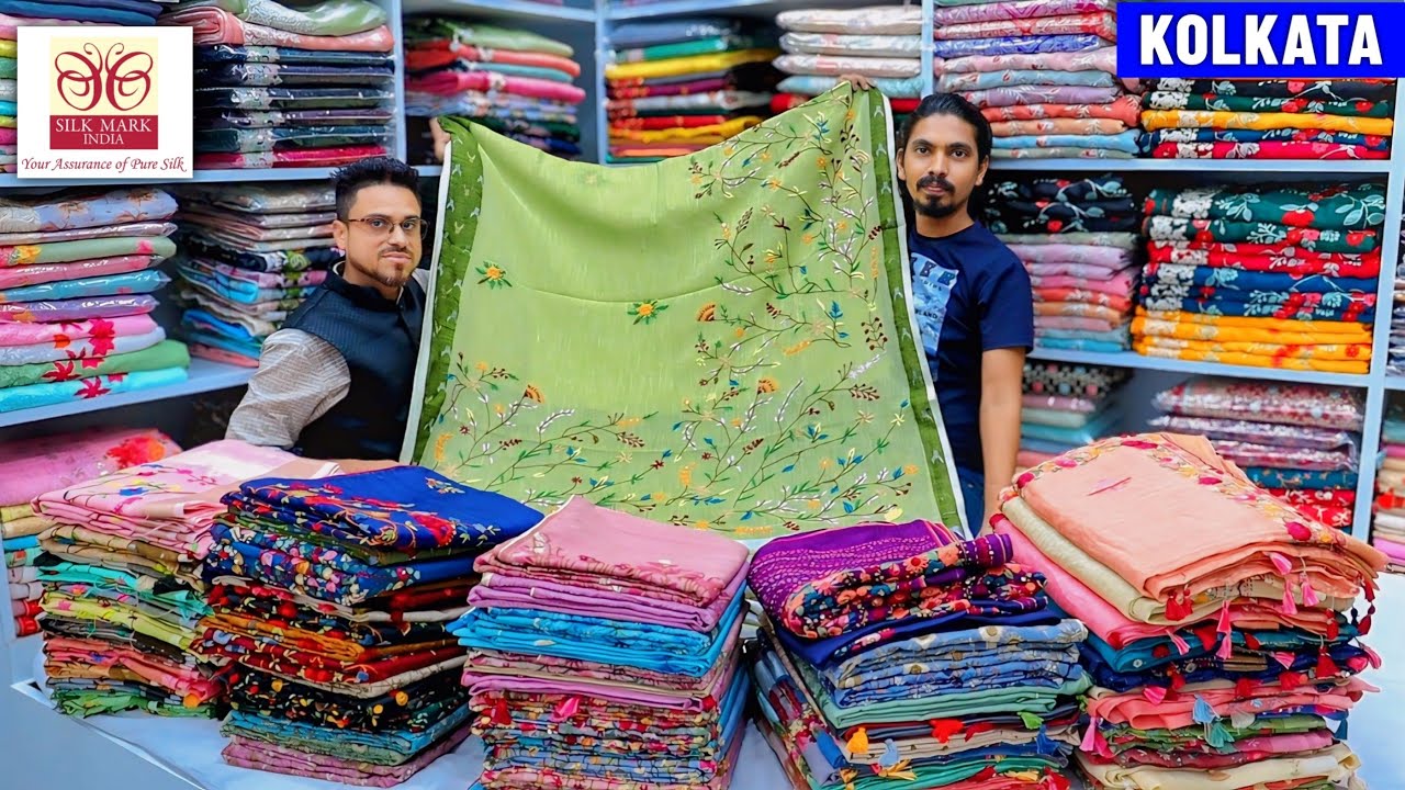 Kolkata Handwork Saree Manufacturer - Wholesale Price | Bullion Stitch/ Kutch Work/ Parsi Embroidery