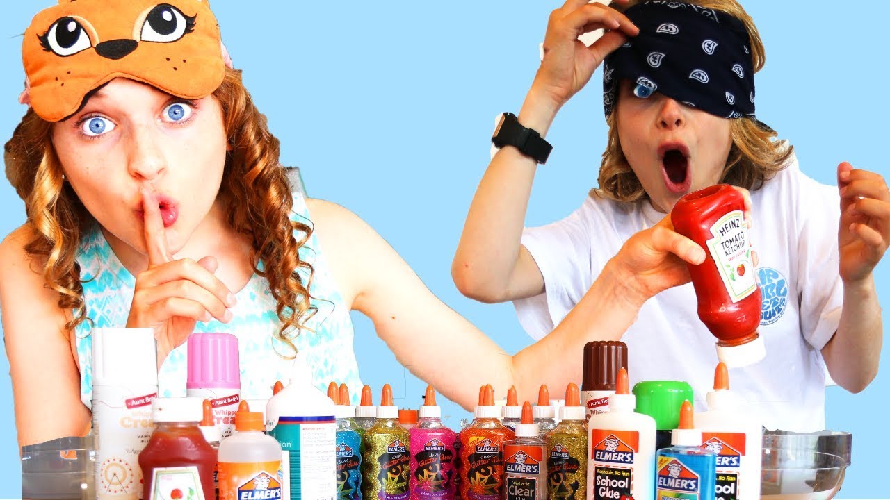 Sockie cheated* BLINDFOLDED SLIME  CHALLENGE GONE WRONG!!!
