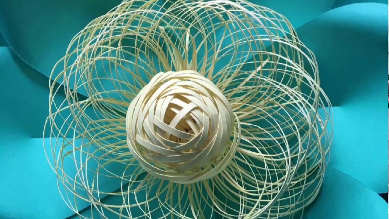 Spiral Paper Flower Center - Marigold