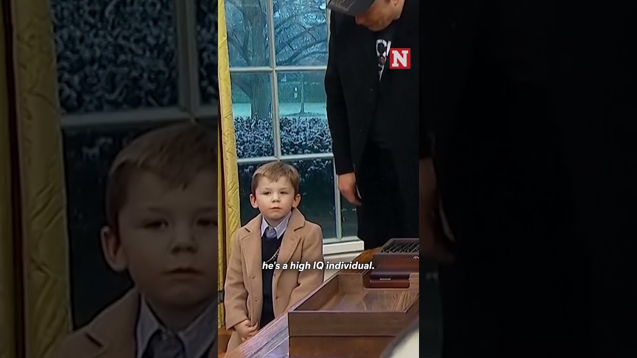 Elon Musk's Son 'X' Makes Oval Office Appearance