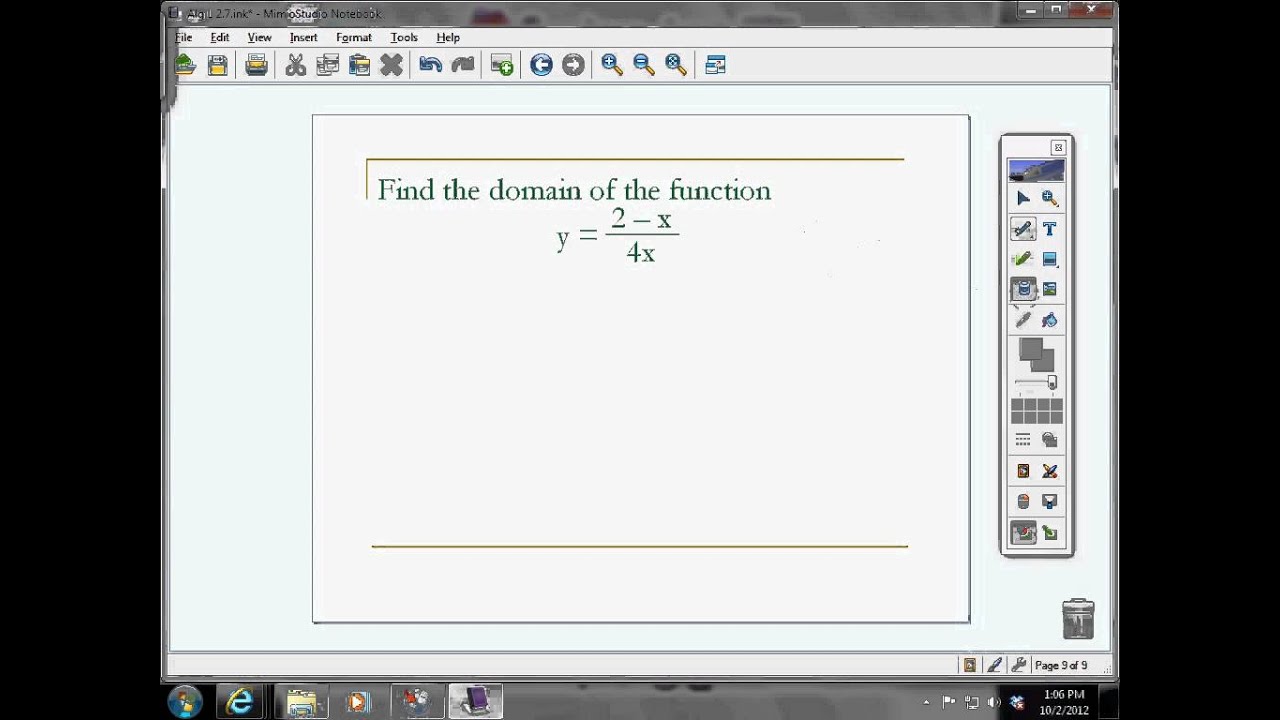 Domain of a Function