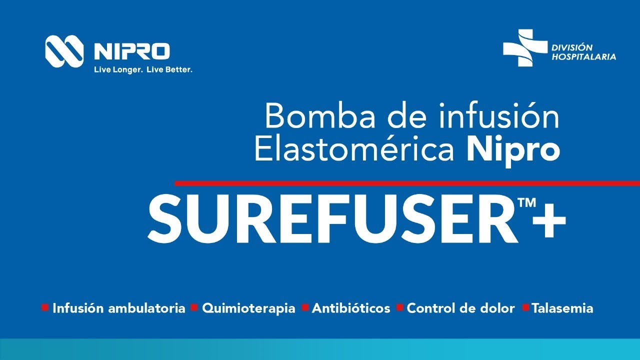 Bomba de infusión elastomérica SUREFUSER+ de Nipro