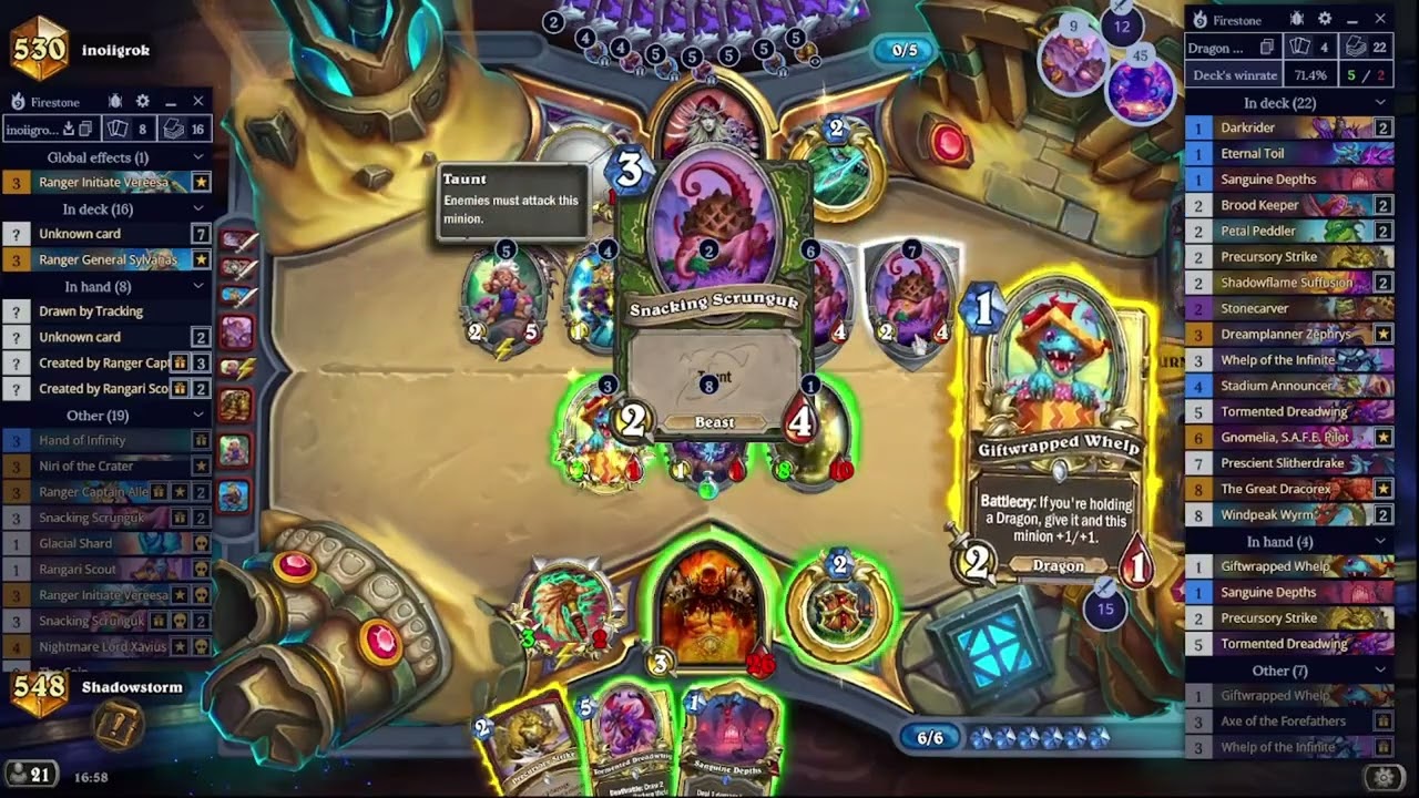 Hearthstone Echoes of the Infinite Dragon Warrior: I switched to the dark side.