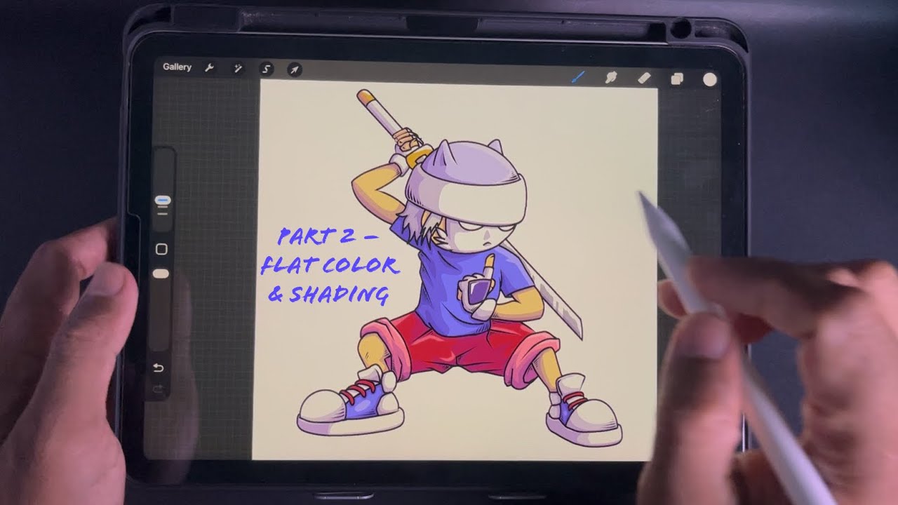 Procreate Tutorial: Coloring Anime Characters with Clean Flat Colors (Part 2)