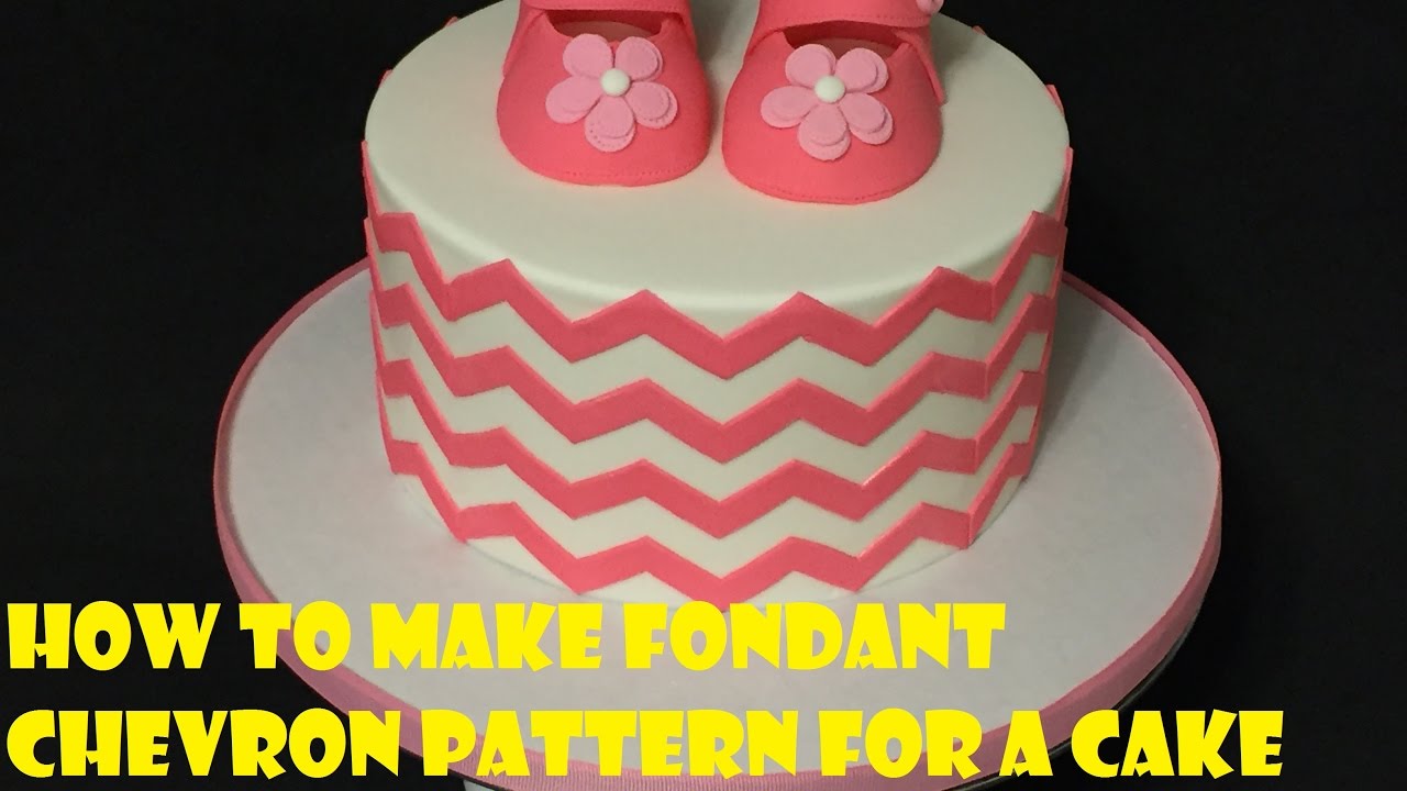How to make fondant Chevron Pattern for a Cake