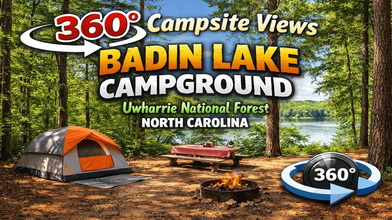 360° Campsite Views - BADIN LAKE CAMPGROUND - Uwharrie National Forest - North Carolina