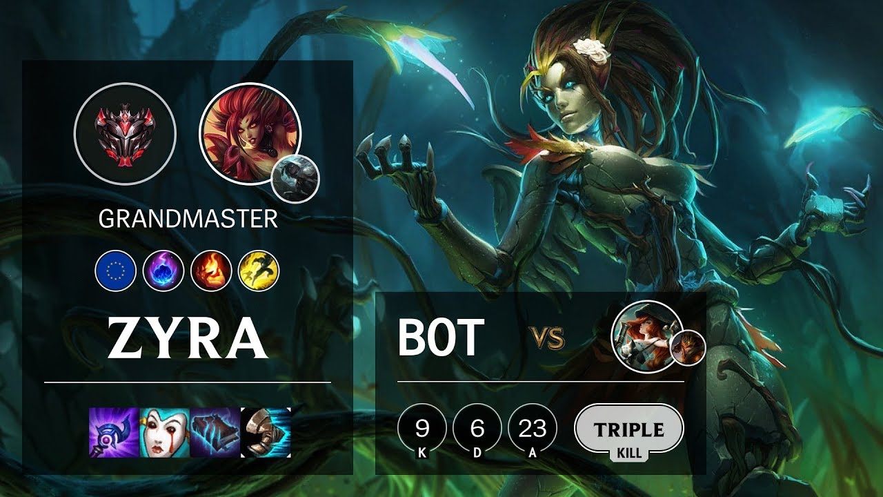 Zyra Bot vs Miss Fortune - EUW Grandmaster Patch 10.7