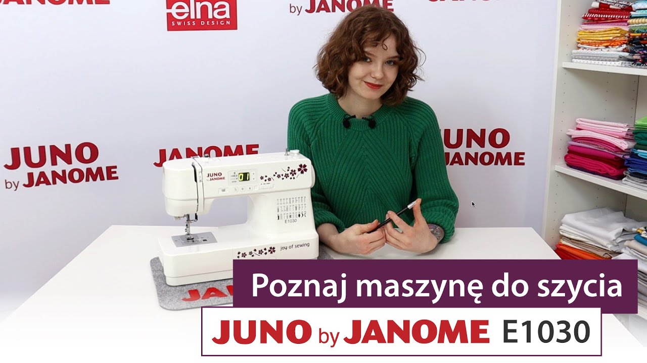 Maszyna do szycia Juno by Janome E1030 - zobacz jak nawlekać, szpulować i szyć -instrukcja i funkcje