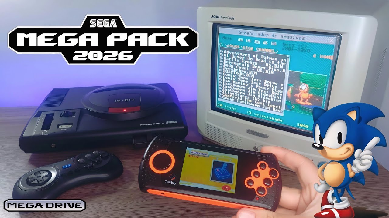 MEGA PACK 2026 - Para MEGA DRIVE 2017 e MD PLAY