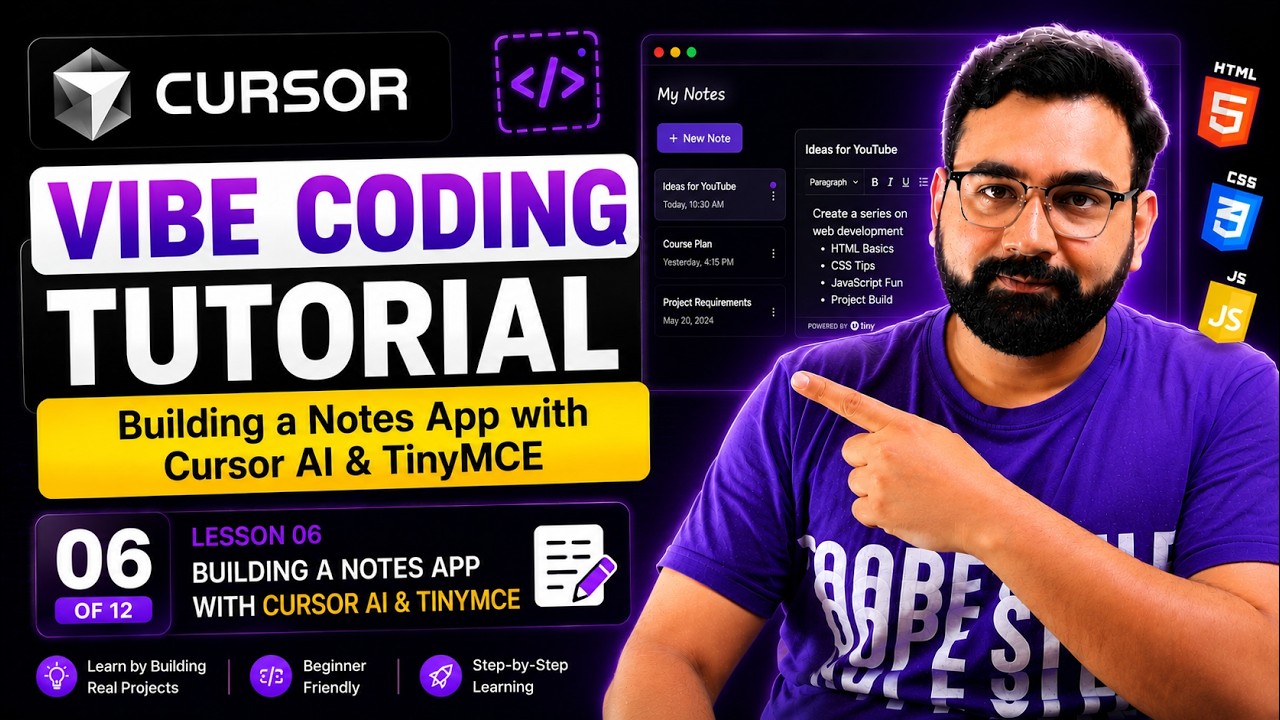 Building a Notes App with Cursor AI & TinyMCE | Using ChatGPT Prompts | Wit Reach SkillLab