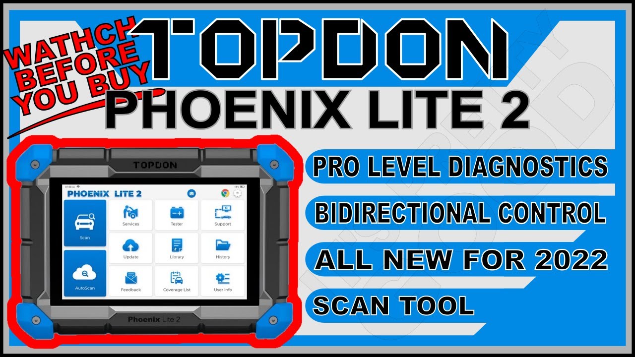 TOPDON PHOENIX LITE 2 Diagnostic Scan Tool Review. NEW.