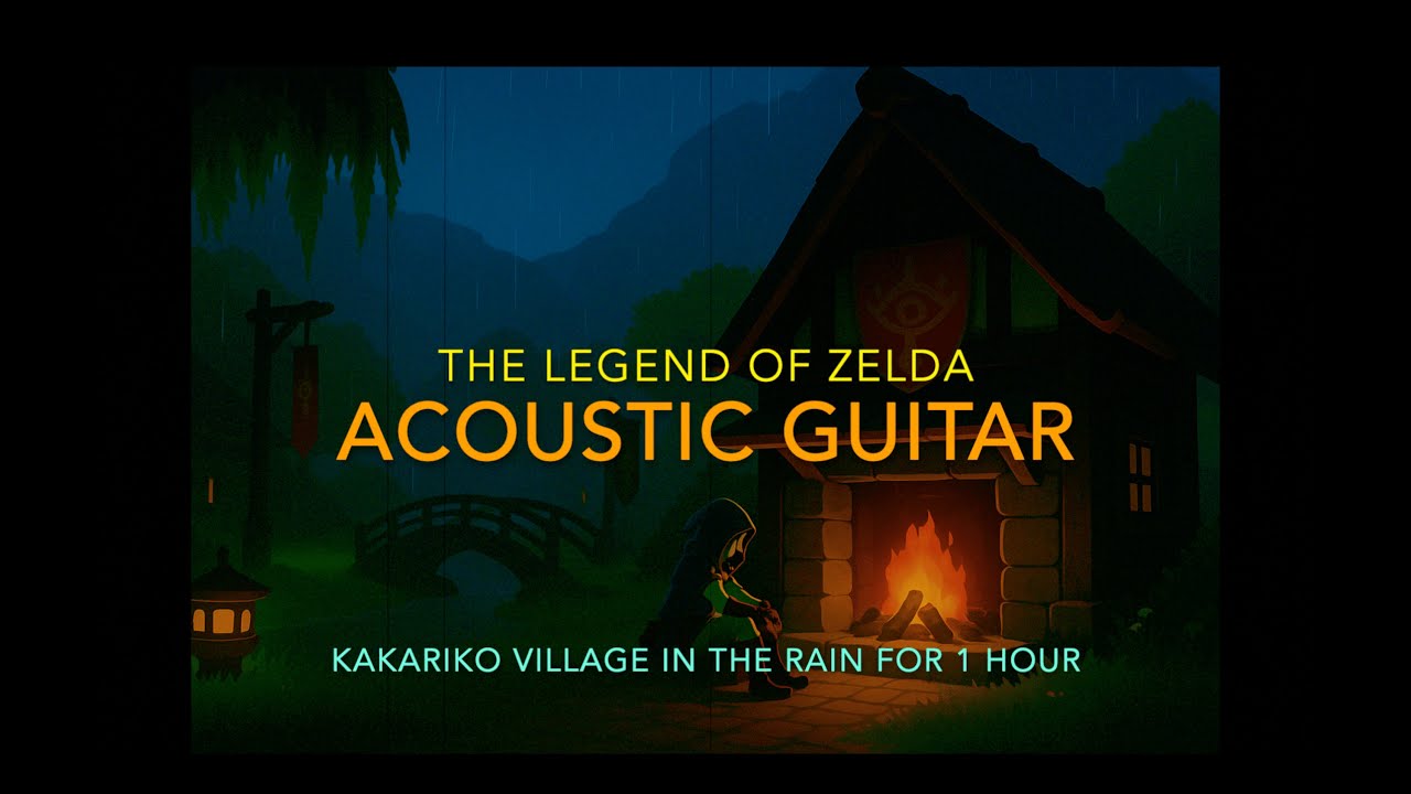 1 Hour of Zelda Guitar – Kakariko Village (Ocarina of Time Campfire Ambience for Sleep & Relaxation)