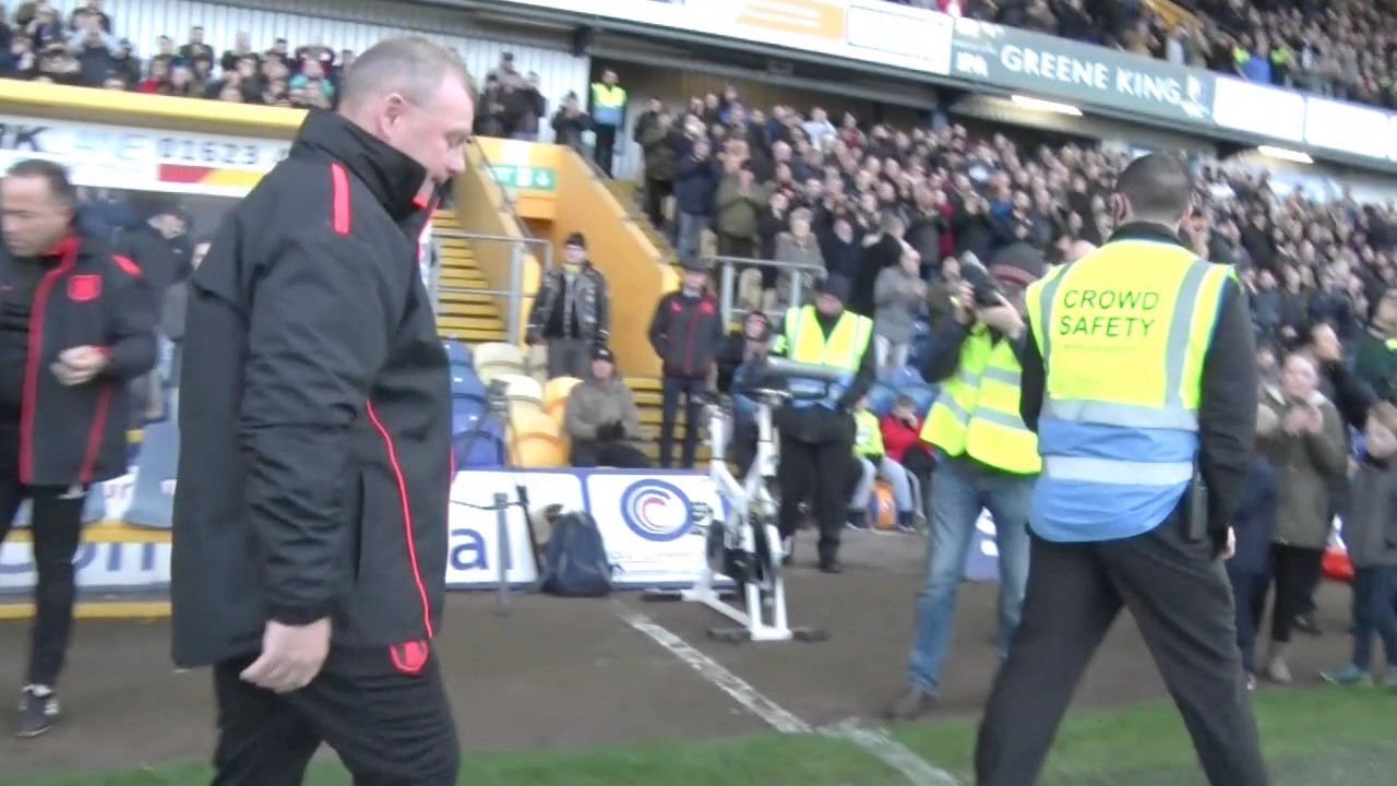 New boss Steve Evans receives raucous reception