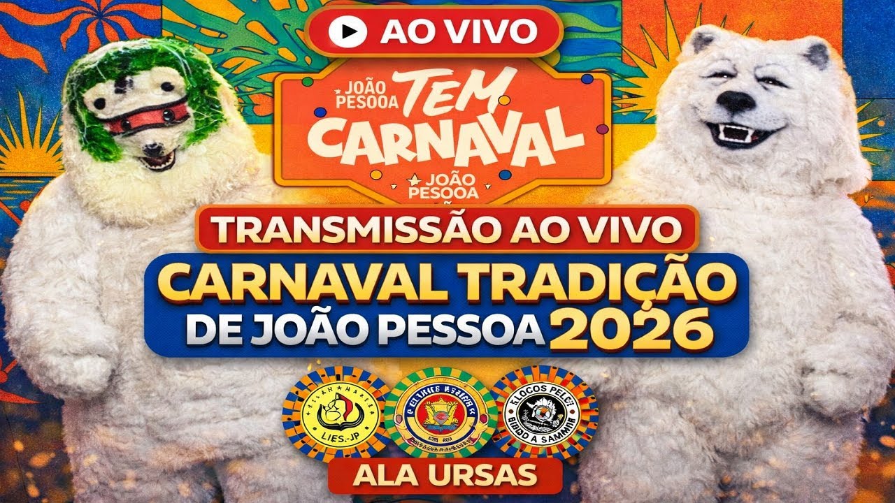 🔴 AO VIVO | Desfile Oficial – Carnaval Tradição de João Pessoa 2026 | Segunda