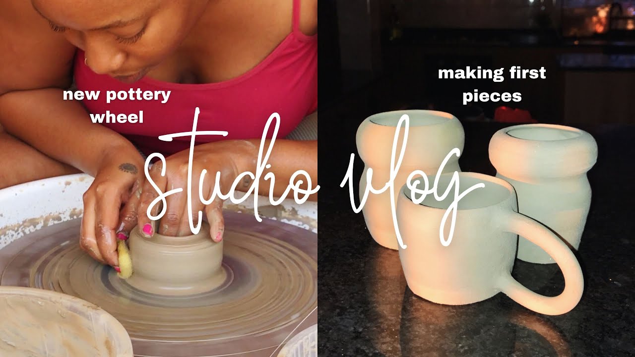 unboxing new Shimpo VL Whisper pottery wheel & throwing on it for the first time