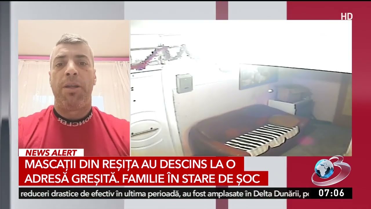Mascaţii din Reşiţa au descins la o adresă greşită. Familie în stare de şoc