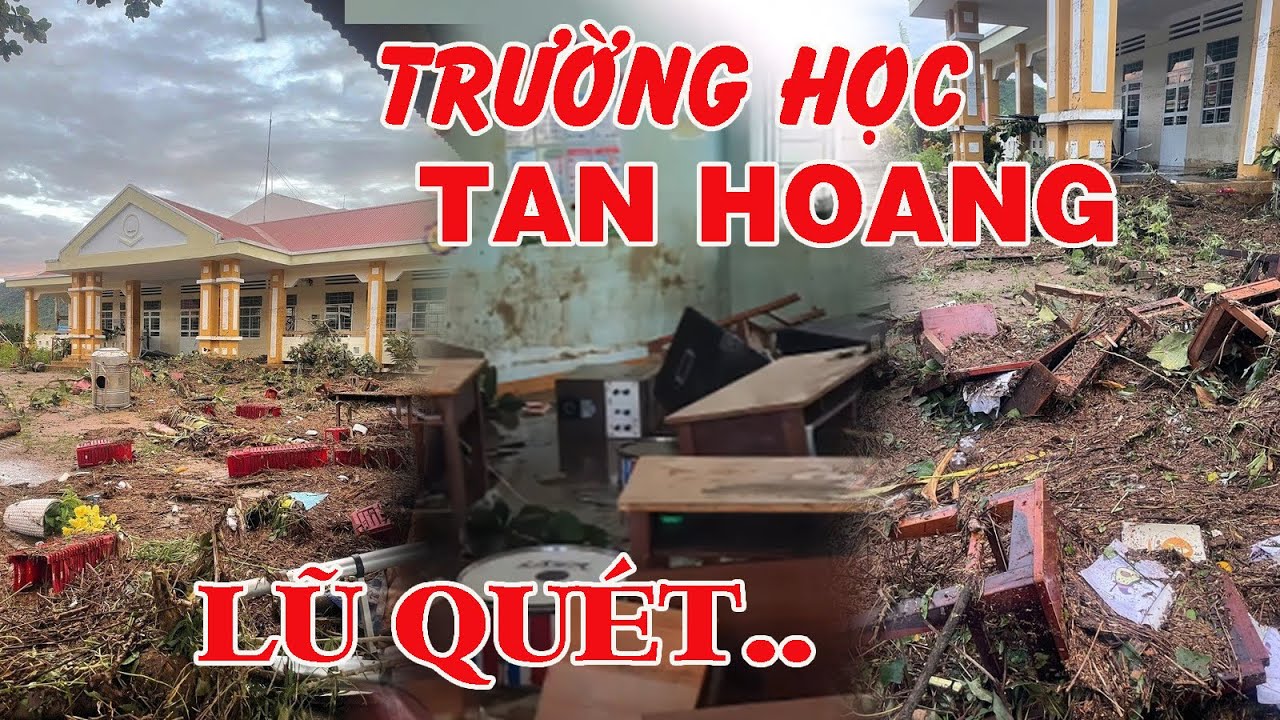 Xót xa trường học tan hoang sau bão Kalmaegi || Cuộc sống xứ Nẫu