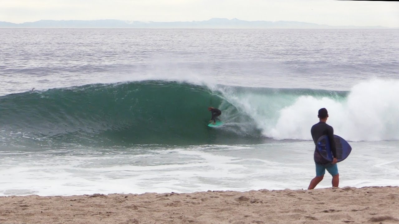 Surfers charge RARE wave GOING OFF on first winter swell !!!